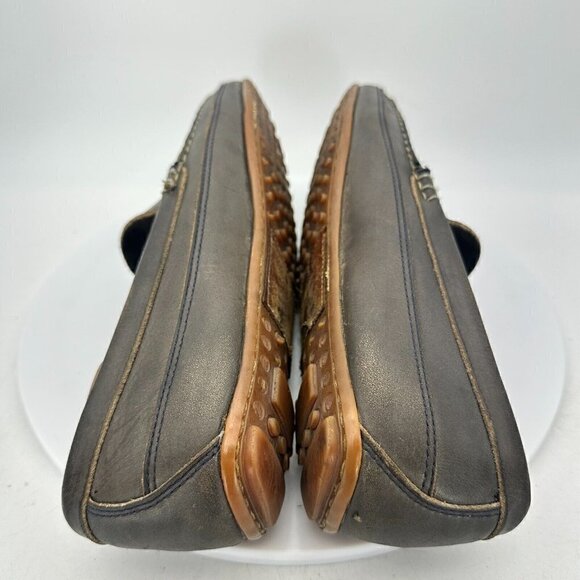 Allen Edmonds Interstate 90 Men Sz 9 Brown Leather Driving Moccasin Dress Shoes main image 4